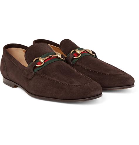 mens brown suede gucci loafers|Gucci snake loafers men.